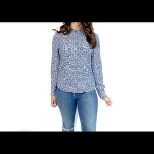 BODEN Alma Button Down Printed Viscose Blouse